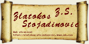 Zlatokos Stojadinović vizit kartica